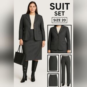 Plus Sz 3 Peice Set Business Suit